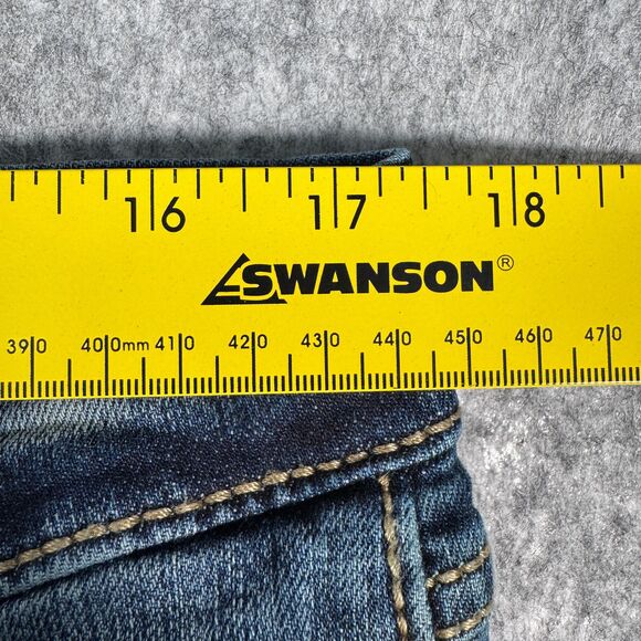 Wrangler Retro Slim Boot Jeans Mens 35x34 (Fits 35x33) Blue Denim Western Cowboy - Picture 4 of 12